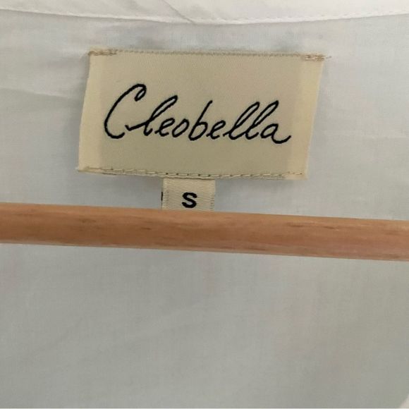 Cleobella White Cotton Embroidered Peplum Top Small - Picture 2 of 9